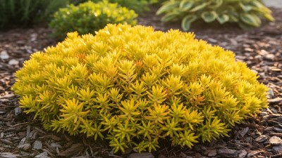 Healthy Angelina Stonecrop plant with green leaves in a garden